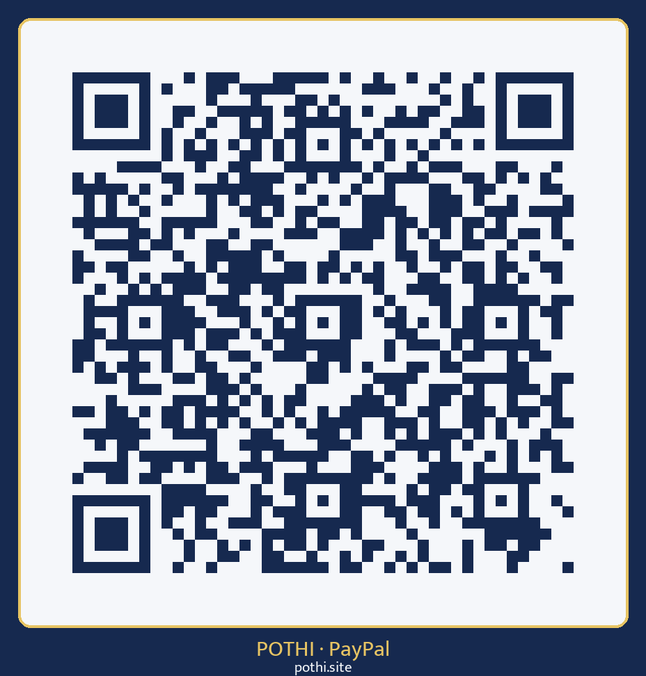 POTHI PayPal donation QR code